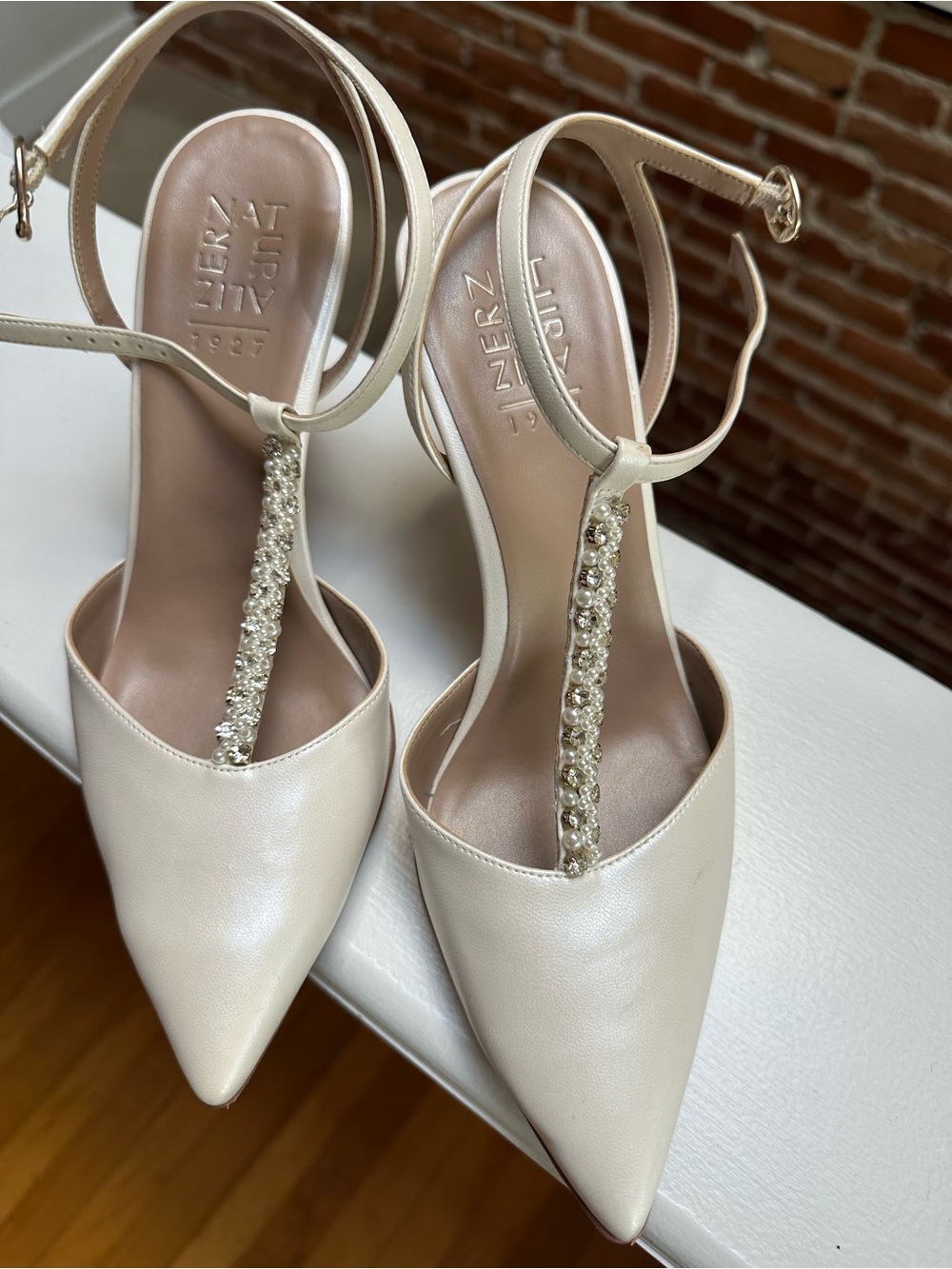 Naturalizer Ivory T-Strap Pump